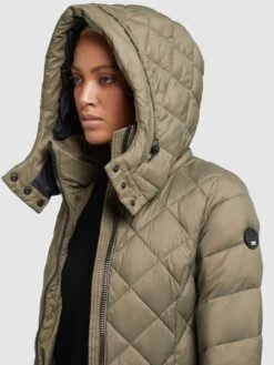 Khujo Manteaux De Mi-saison Manteau Mi-saison Aneth Femme Kaki -Khujo d1101ba0bb1737c14631085b0fe28e76