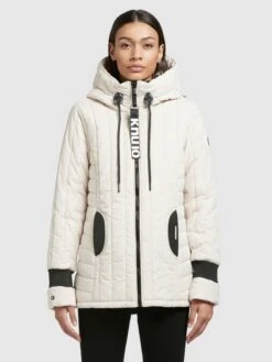 Khujo Vestes De Mi-saison Veste Mi-saison Tweety Femme Blanc Cassé -Khujo dadf2ccfa97f1a76770cb1fd8af578d4