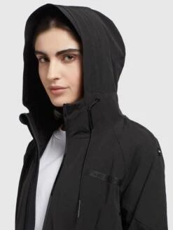 Khujo Parkas Parka Mi-saison Femme Noir -Khujo dfbf867b5acad7f11ddf0708e9a4acc3