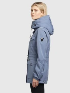 Khujo Parkas Parka Mi-saison ELST Femme Bleu -Khujo e0929637cd576a68cc3a81321bb233ce