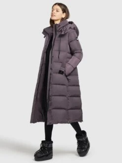 Khujo Manteaux Dhiver Manteau D’hiver HAZELLE Femme Mauve -Khujo e0984b95da2a7c3aa644b4f02df1bdfd