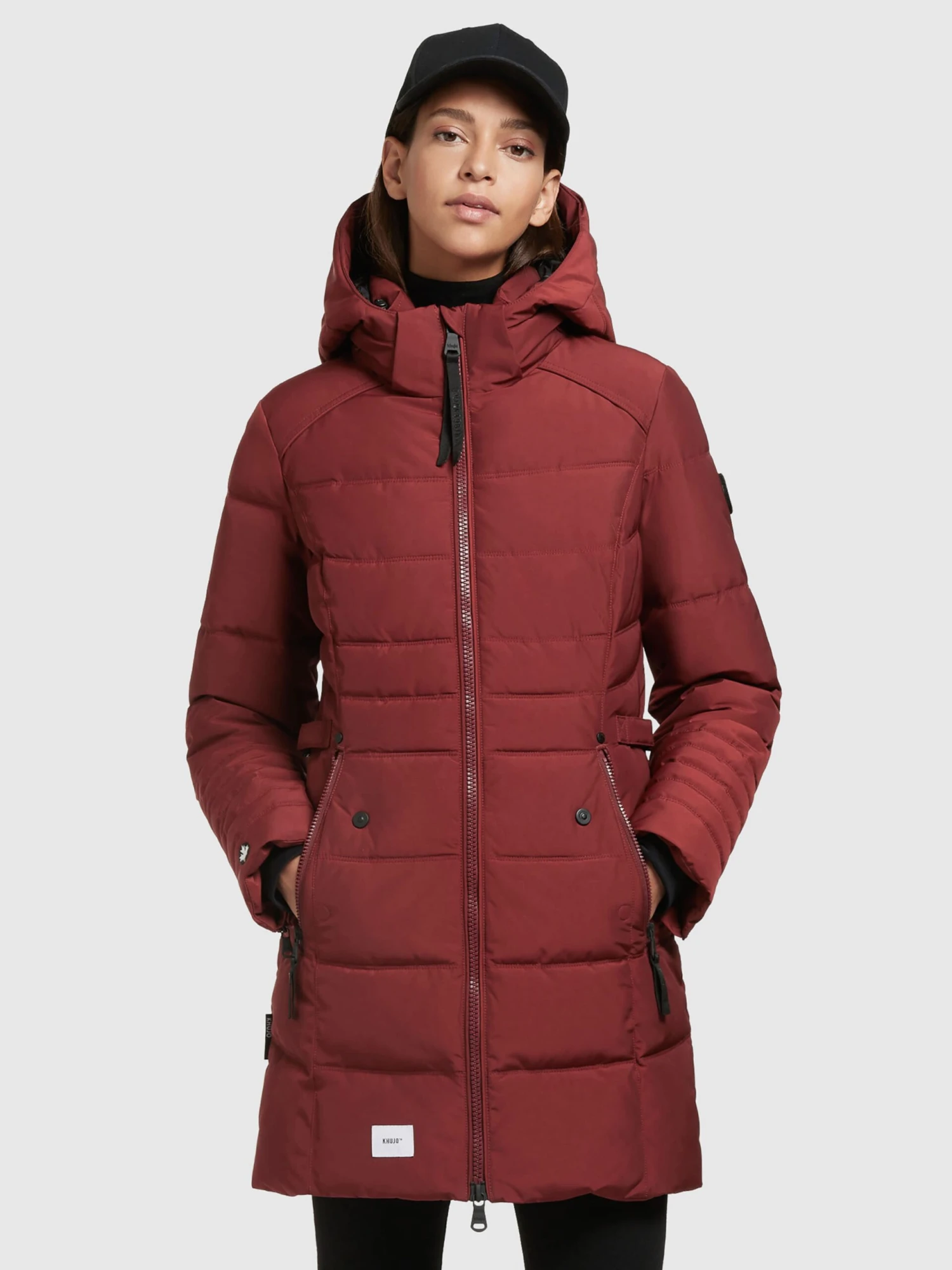 Khujo Manteaux Courts Manteau Mi-saison Amaray 3 Femme Rouge Rubis 4 Khujo Manteaux Courts Manteau Mi-saison Amaray 3 Femme Rouge Rubis – Image 2