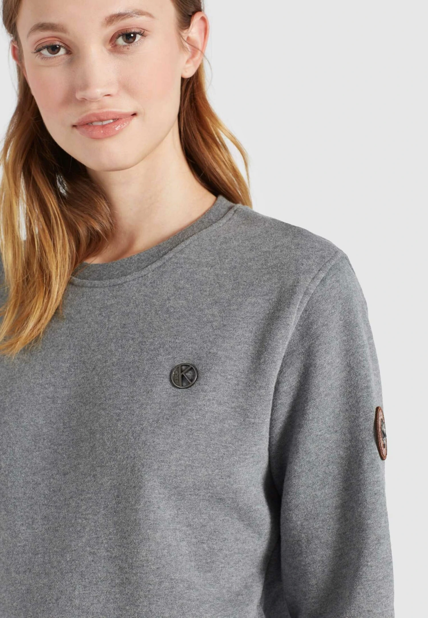 Khujo Sweats Sweat-shirt Lisel Femme Gris 8 Khujo Sweats Sweat-shirt Lisel Femme Gris – Image 6