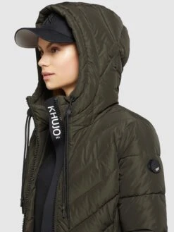 Khujo Manteaux De Mi-saison Manteau Mi-saison Mugg Femme Olive -Khujo e9592064746ef4c5253f32733f2f00ac