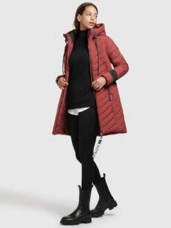 Khujo Manteaux Dhiver Manteau D’hiver Nita Femme Rouge Foncé -Khujo eeafc6b186772e6eac7243c370173c94