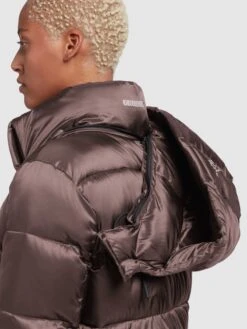 Khujo Vestes Dhiver Veste D’hiver Evona Femme Taupe -Khujo f142a9b65f803446f983581fe425e879