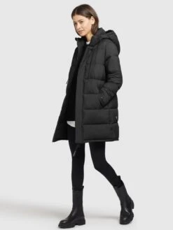 Khujo Manteaux Dhiver Manteau D’hiver Word Femme Noir -Khujo f14dfa200f3c838e99f2c59e66c85cff