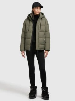 Khujo Vestes Dhiver Veste D’hiver Evona Femme Kaki -Khujo f492f81aeca596f08d97909af7219bf5
