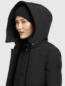 Khujo Manteaux Courts Manteau D’hiver Mats Femme Noir -Khujo f50688e3152e754de33fa66d99721bfd