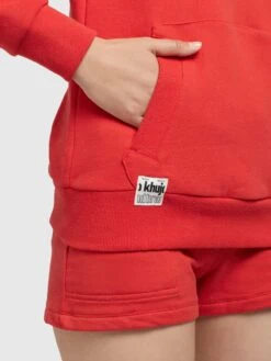 Khujo Sweats à Capuche Sweat-shirt Rhabea Femme Rouge Orangé -Khujo f51df9be97931fae5fce45cccbb87964