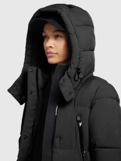 Khujo Manteaux De Mi-saison Manteau Mi-saison Melona Femme Noir -Khujo f8492d573af5063dfd90c83a7c4fa3bf