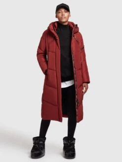 Khujo Manteaux De Mi-saison Manteau Mi-saison Femme Rouge Foncé -Khujo fcf5d934194bca564edcaea1e89a08a8