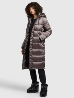 Khujo Manteaux Dhiver Manteau D’hiver Julina Femme Taupe -Khujo fe0446afb6d3d4fc2b8e48a5e58e08d7