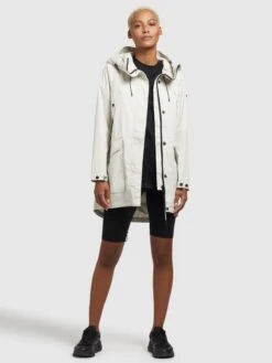 Khujo Manteaux De Mi-saison Manteau Mi-saison AIRA Femme Gris Clair -Khujo fe3e966c69927fe7742075c135af8217