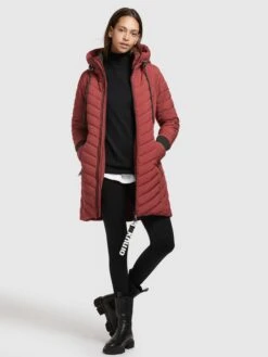 Khujo Manteaux Dhiver Manteau D’hiver Nita Femme Rouge Foncé -Khujo ff1bd1c4ba6542cbc65092e20295bc2b